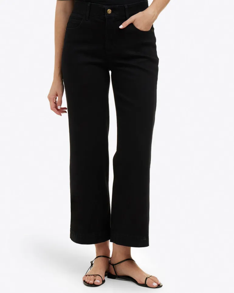 5-Pocket Wide Leg Crop