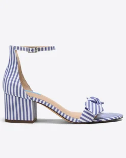 Preston Sandal in Blue & White Stripe