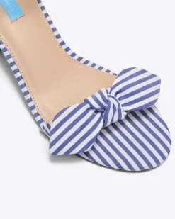 Preston Sandal in Blue & White Stripe