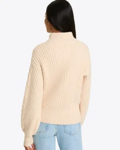 Quarter Zip Cableknit Sweater
