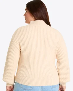 Quarter Zip Cableknit Sweater