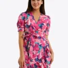 Reba Wrap Dress in Shadow Stripe