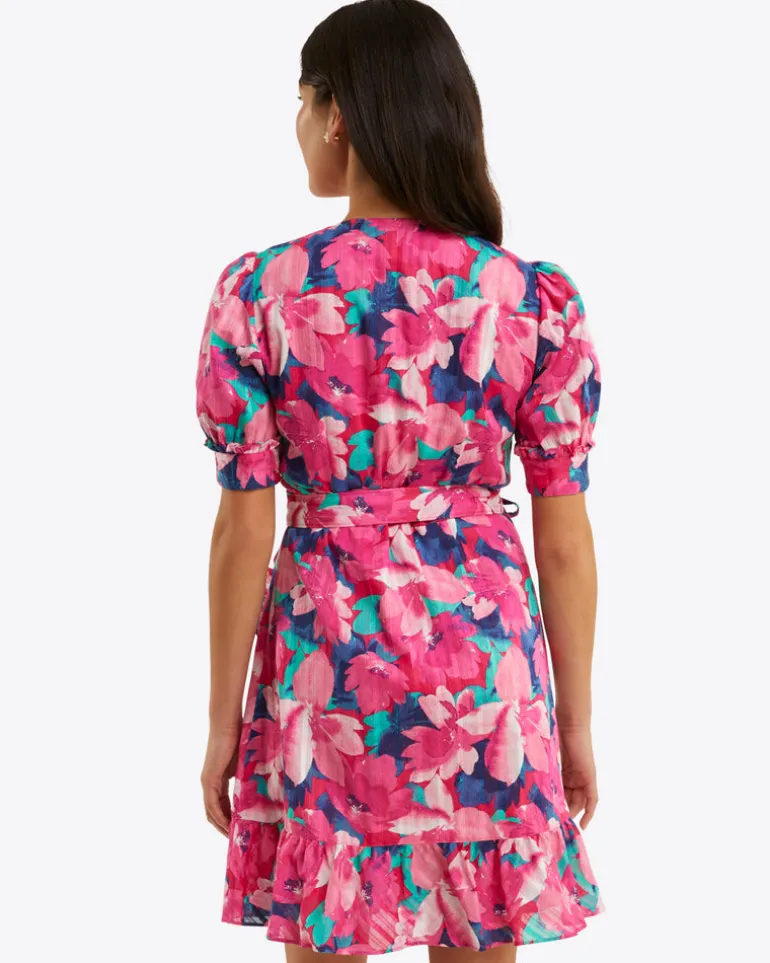 Reba Wrap Dress in Shadow Stripe
