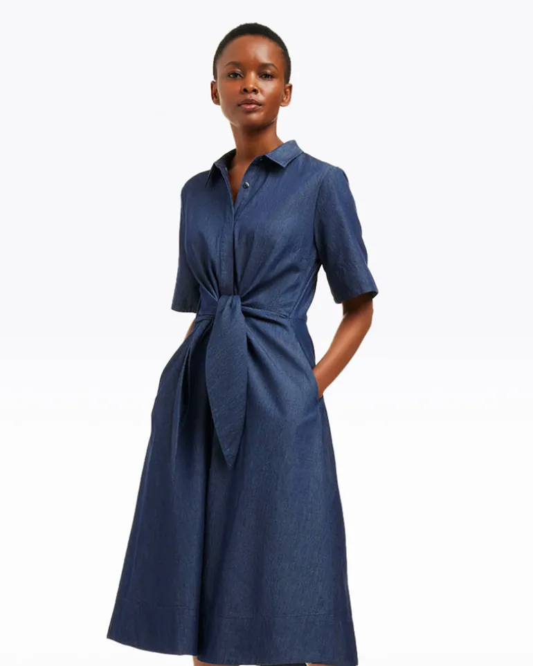 Riley Midi Shirtdress in Chambray