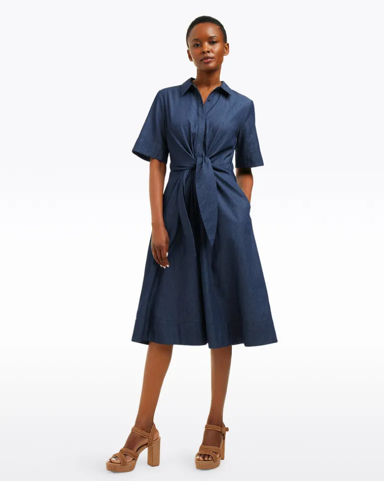 Riley Midi Shirtdress in Chambray