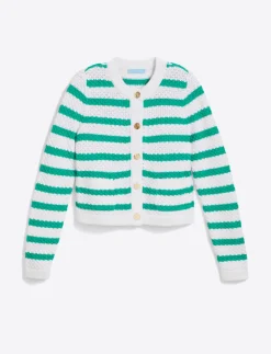 Rita Crewneck Cardigan in Cotton