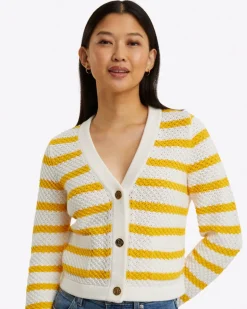Rita V-Neck Cardigan in Cotton