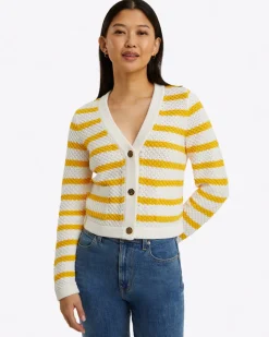 Rita V-Neck Cardigan in Cotton