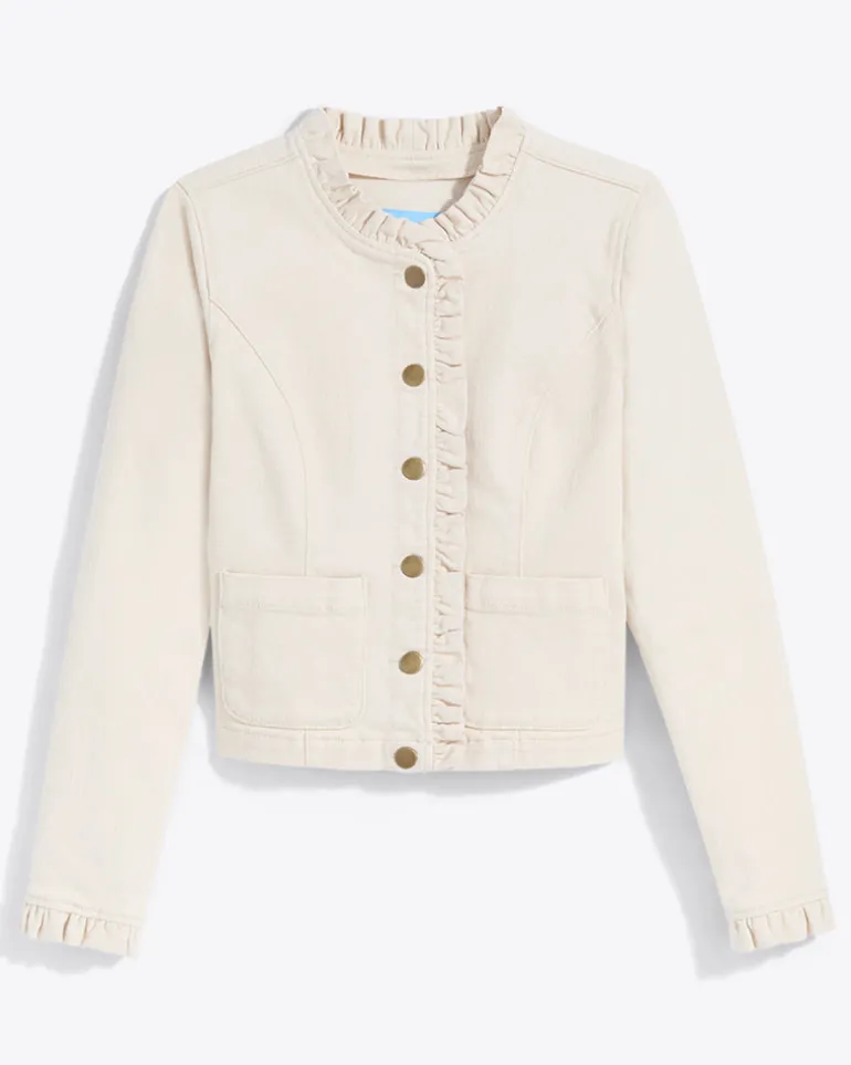 Ruffle Denim Jacket