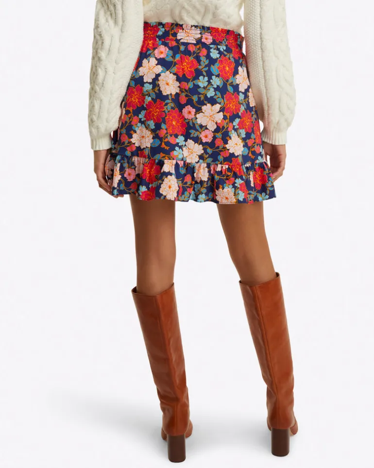 Ruffle Wrap Skirt in Stretch Poplin