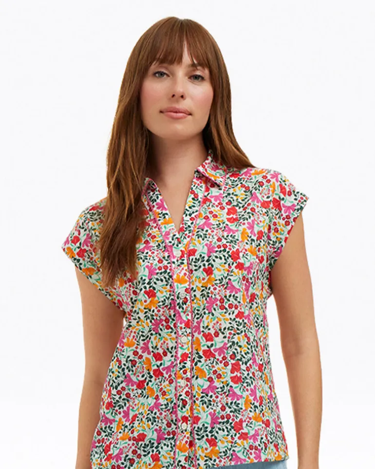 Sadie Top in Coneflowers