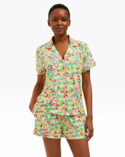 Sara Pajama Set in Coneflowers