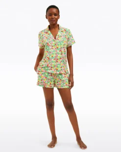 Sara Pajama Set in Coneflowers