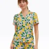 Sara Pajama Set in Pink Lemon Blossom