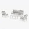 Savannah 4-Piece Deep Seating Set with Sofa in Buffalo Plaid