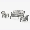 Savannah 4-Piece Deep Seating Set with Sofa Buffalo Plaid