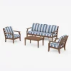 Savannah 4-Piece Deep Seating Set with Sofa in Cabana Stripe