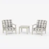 Savannah 3-Piece Deep Seating Set in Buffalo Plaid