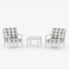 Savannah 3-Piece Deep Seating Set in Buffalo Plaid