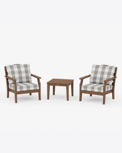 Savannah 3-Piece Deep Seating Set in Buffalo Plaid