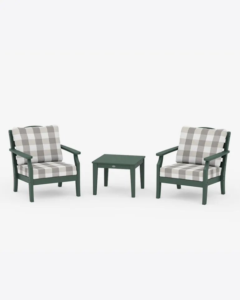 Savannah 3-Piece Deep Seating Set in Buffalo Plaid