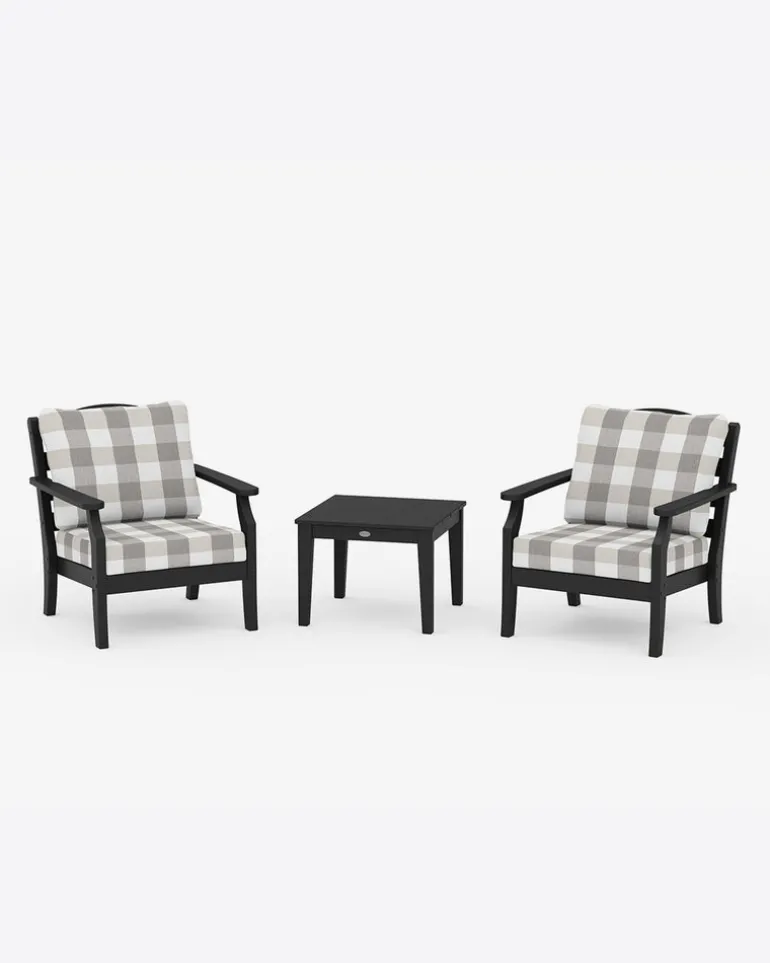 Savannah 3-Piece Deep Seating Set in Buffalo Plaid