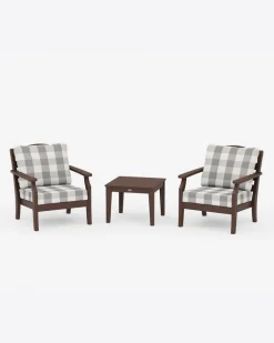 Savannah 3-Piece Deep Seating Set in Buffalo Plaid