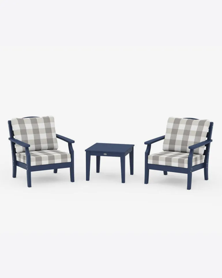 Savannah 3-Piece Deep Seating Set in Buffalo Plaid