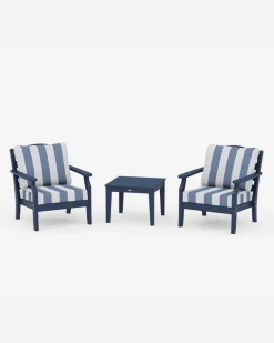 Savannah 3-Piece Deep Seating Set in Cabana Stripe
