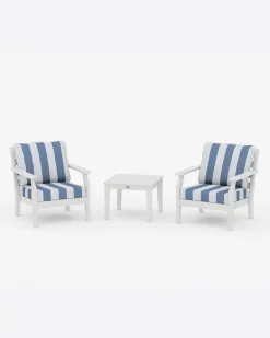 Savannah 3-Piece Deep Seating Set in Cabana Stripe