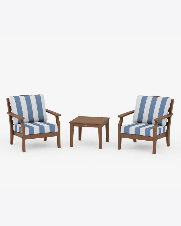Savannah 3-Piece Deep Seating Set in Cabana Stripe