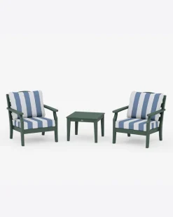Savannah 3-Piece Deep Seating Set in Cabana Stripe