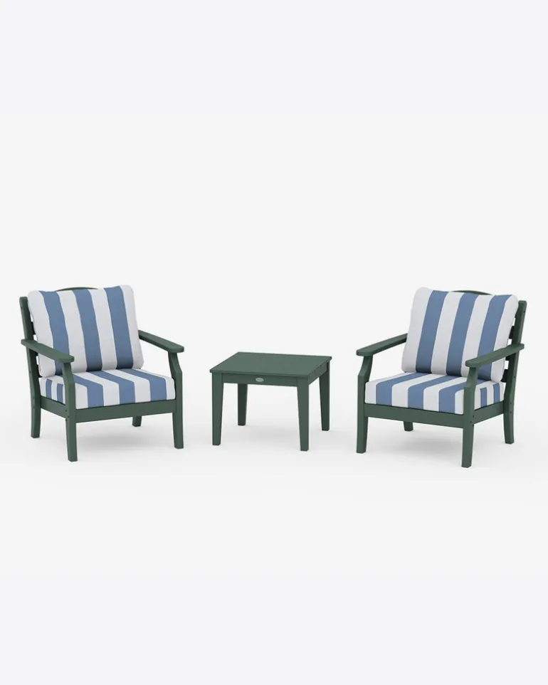 Savannah 3-Piece Deep Seating Set in Cabana Stripe