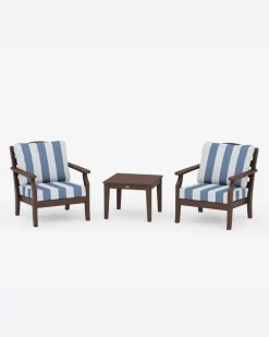Savannah 3-Piece Deep Seating Set in Cabana Stripe