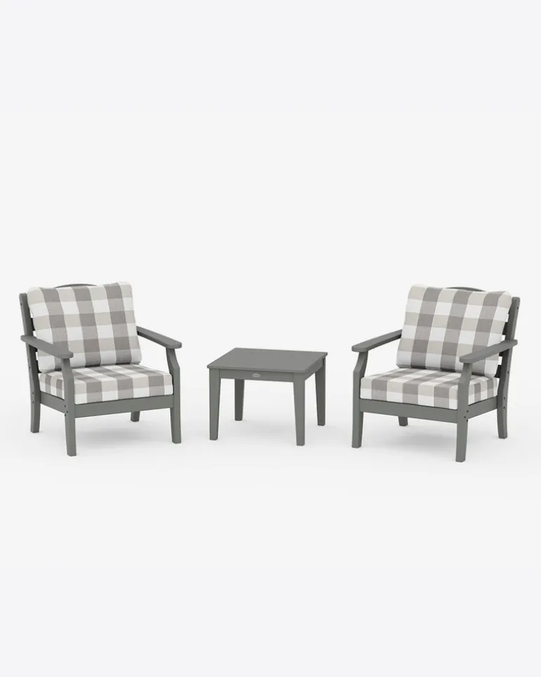 Savannah 3-Piece Deep Seating Set in Buffalo Plaid