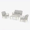 Savannah 4-Piece Deep Seating Set with Loveseat in Buffalo Plaid