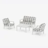 Savannah 4-Piece Deep Seating Set with Loveseat in Buffalo Plaid