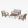 Savannah 4-Piece Deep Seating Set with Loveseat in Buffalo Plaid