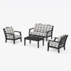 Savannah 4-Piece Deep Seating Set with Loveseat in Buffalo Plaid