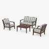 Savannah 4-Piece Deep Seating Set with Loveseat in Buffalo Plaid