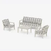 Savannah 4-Piece Deep Seating Set with Sofa in Buffalo Plaid