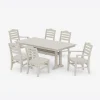Savannah 7-Piece Farmhouse Dining Set with Trestle Legs