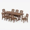 Savannah 9-Piece Farmhouse Dining Set with Trestle Legs