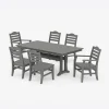 Savannah 7-Piece Farmhouse Dining Set with Trestle Legs