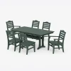 Savannah 7-Piece Farmhouse Dining Set with Trestle Legs