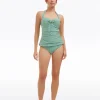 Seersucker Halter Bandeau Tankini