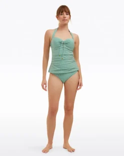 Seersucker High Waist Bottom