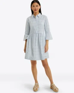 Sheena Shirtdress in Textured Stripe