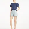 Short Sleeve Easy Knit Top in Navy