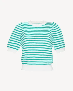 Short Sleeve Pointelle Sweater